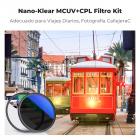 82mm Kit Filtro MCUV + Polarizador CPL con 18 Recubrimientos Multicapa + Paños de Limpieza Serie Nano-Klear