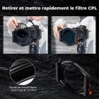 Kit de Système de Filtres Carrés Pro ND8+ND64+ND1000+CPL 95mm+4 Bagues Adaptateurs (67/72/77/82mm) +Porte-filtre 100x100mm