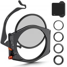 Kit de Système de Filtres Carrés Pro ND1000+CPL 95mm+4 Bagues Adaptateurs (67/72/77/82mm) +Porte-filtre 100x100mm