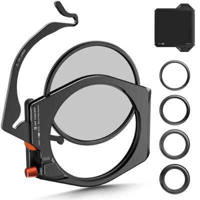 Firkantet filterholder System Pro Kit (filterholder + 95 mm cirkulær polarisator + firkantet ND1000-filter + 4 filteradapterringe) til kameralinse Nano-Xcel Pro