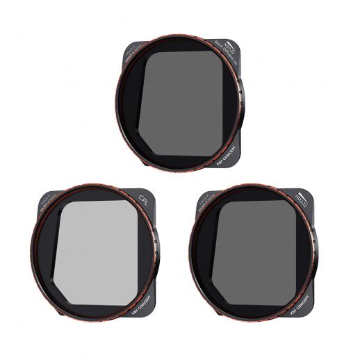 CPL/VND/Black Mist 1/4 suodatinsarja (3 kpl) DJI Mavic 3/ Mavic 3 Cine:lle, sirkulaarinen polarisaattorisuodatin + muuttuva ND2-ND32+ ja Black Mist 1/