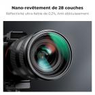 Kit Filtre Black Mist 1/4 + 1/8 82 mm - Pack Duo Effet Diffusion Cinéma & Glow - Idéal pour Vidéo Pro, Portrait et Mariage - Multicouches 28 Couches
