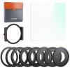 100mm Kit Filtro Cuadrado Black Mist 1/4 + Portafiltro + 8 Anillos Adaptadores, Serie Nano-X