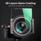 100x100mm neliö musta diffuusiosuodatinsarja musta diffuusio 1/4 suodatin + suodatinpidike