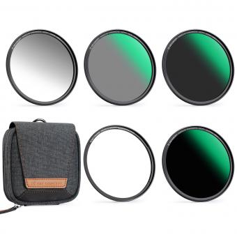 GND8+ND8+ND64+ND1000 82mm Magnetic ND Filter Set, Magnetisches Quick Swap System mit Magnetic Adapter Ring und Filtertasche 5 in 1 Nano-Xcel Serie