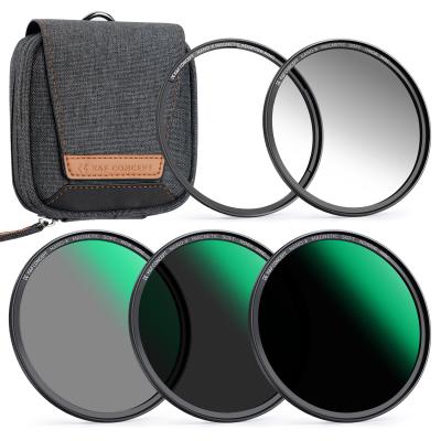 Kit de Filtres Magnétiques GND8 + ND8 + ND64 + ND1000 + Bague Base 5 en 1 72mm Installer Rapidement avec 28 Couches de Nano-revêtement - Série Nano-Xcel