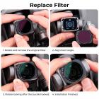 Drone DJI AIR 2S Filter Set Variable ND VND2-5 & VND6-9 2st med antireflekterande grön film, en uppsättning propellrar för Drone AIR 2S