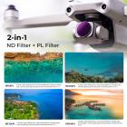 Drone DJI AIR 2S -suodatinsarja ND8 / PL+ND16 / PL+ND32 / PL+ND64 / PL 4 kpl heijastuksenestoisella vihreällä kalvolla, potkurisarja Drone AIR 2S:lle