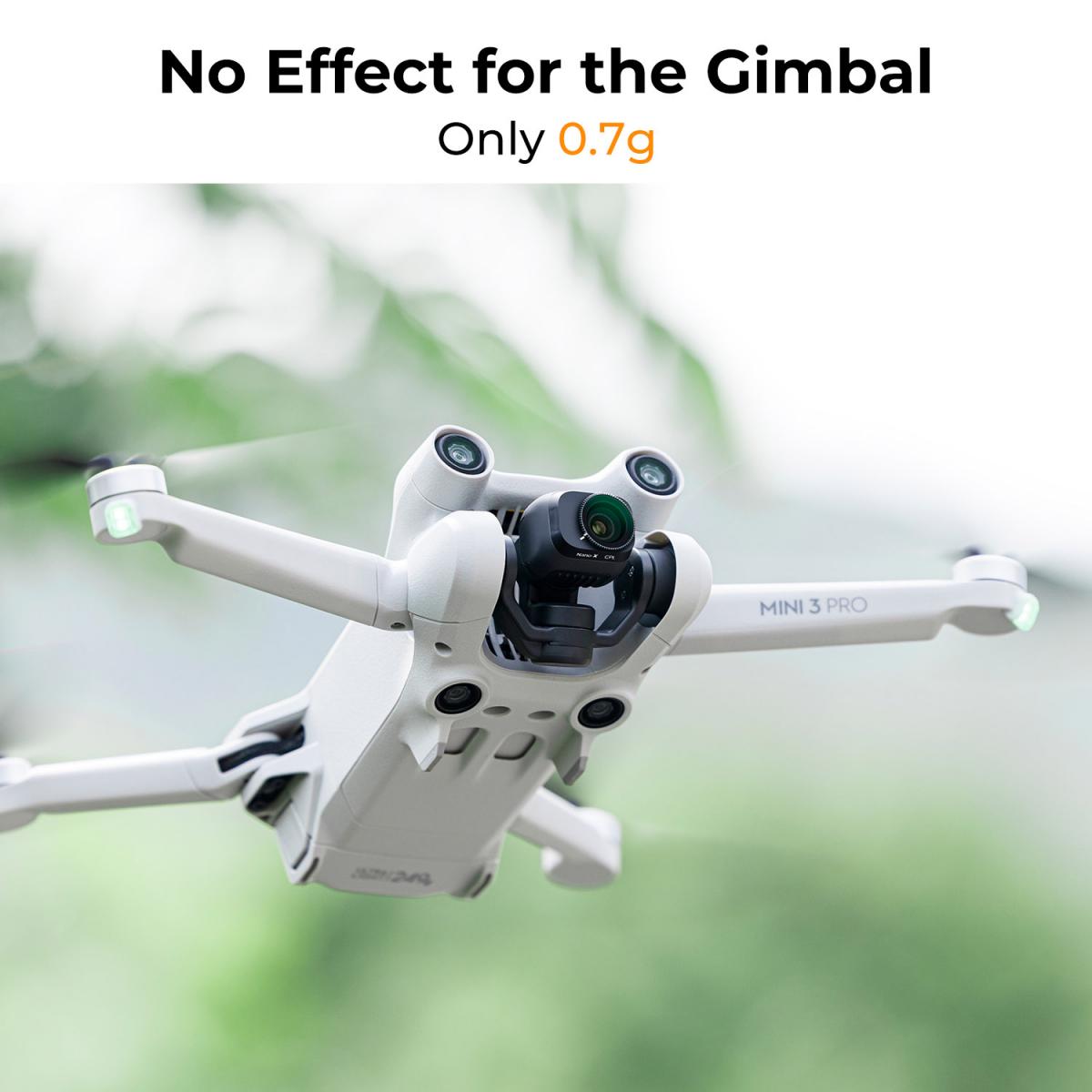 DJI Drone Mini3 Pro filtersett ( CPL + ND8 + ND16 ) med ensidig antirefleks grønn film og et sett med padler for Mini3