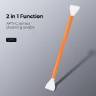 14 stk dobbelthodet rengjøringsstavsett, CMOS APS-C-ramme-rengjøringsstav 16 mm rengjøringsklut-sett