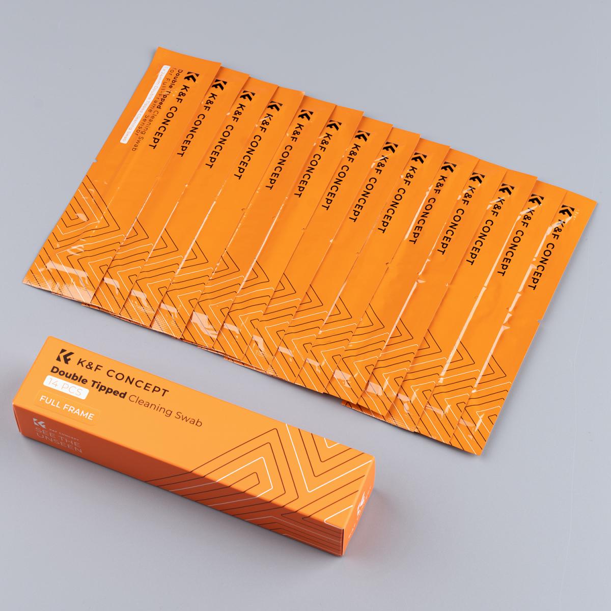 14 stk dobbelthodet rengjøringsstavsett, CMOS-rengjøringsstav med full ramme 24 mm rengjøringsklut-sett