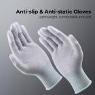 10 pezzi di bastoncini di pulizia a doppia testa + soluzione di pulizia da 20 ml + guanti, set di bastoncini per panno di pulizia da 16 mm con cornice CMOS APS-C