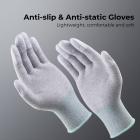 10 pezzi di bastoncini di pulizia a doppia testa + soluzione di pulizia da 20 ml + guanti, set di bastoncini per panno di pulizia CMOS full frame da 24 mm