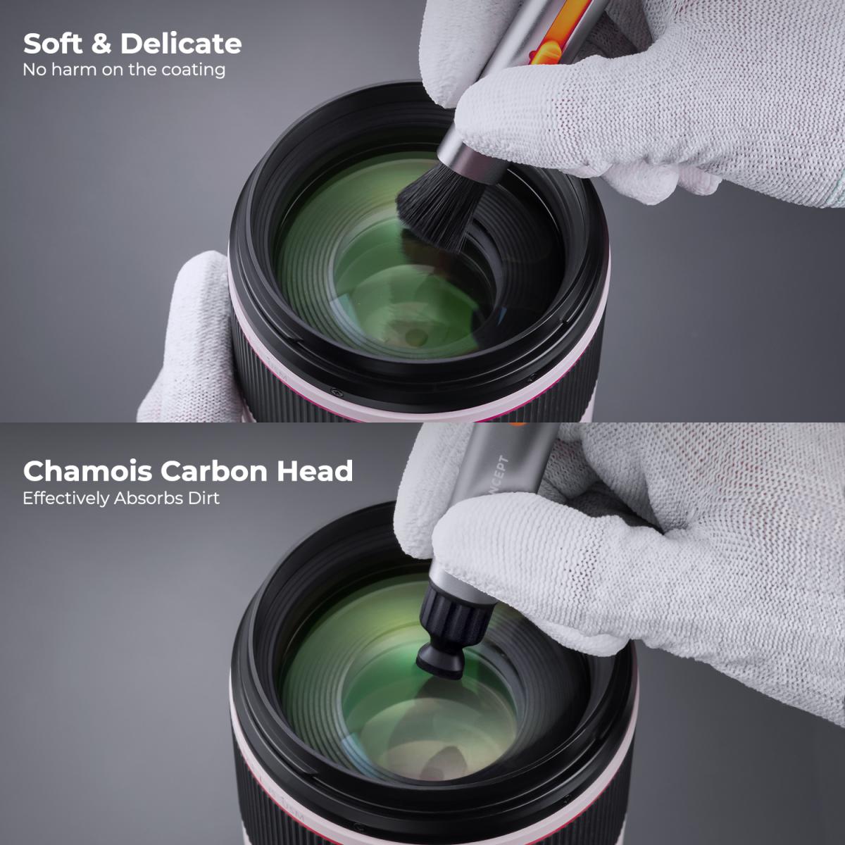 Utskiftbart rengjøringspennesett (rengjøringspenn + 6 x fullramme rengjøringsstav + 3 x flokket svamp + 3 x avviser)