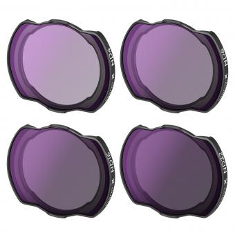 DJI Avata Drone Filter Set 4 pezzi (ND4 + ND8 + ND16 + ND32) con pellicola verde antigraffio impermeabile antiriflesso su un lato Modelli compatibili O3 Air Unit