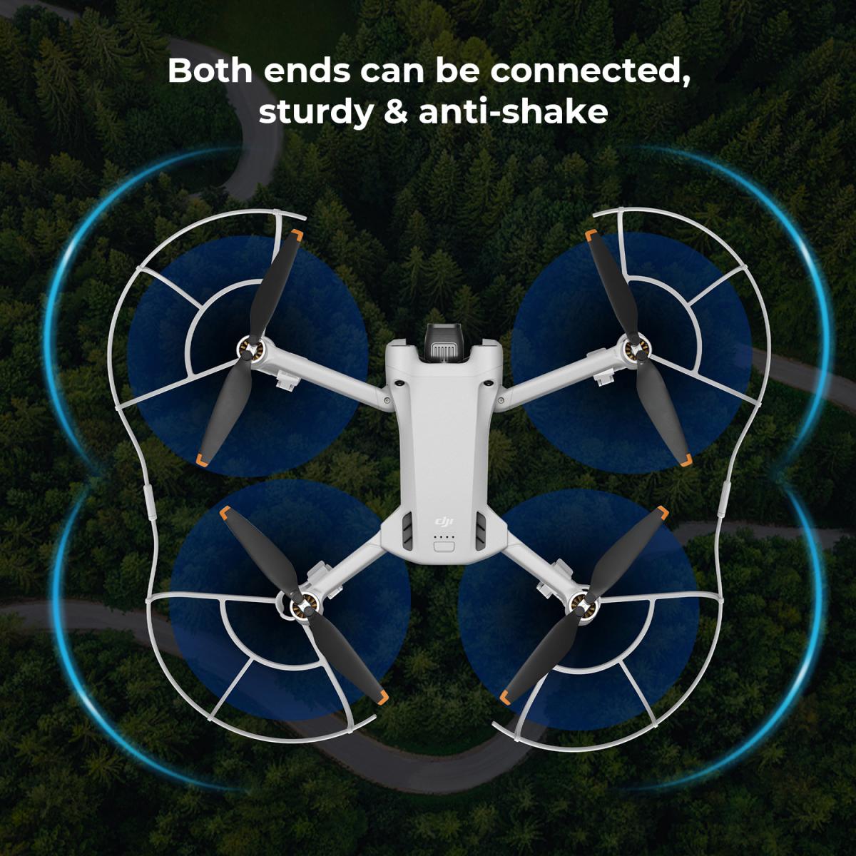 DJI Mini 3 PRO -suojakalvo kauko-ohjaimelle näytöllä (2 kpl pakkaus) + korotettu laskuteline + potkurin törmäyksenestorengas + potkurin nippu, 4 in 1 setti