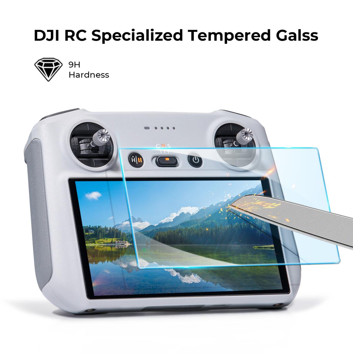 DJI Mini 3 PRO -suojakalvo kauko-ohjaimelle näytöllä (2 kpl pakkaus) + korotettu laskuteline + potkurin törmäyksenestorengas + potkurin nippu, 4 in 1 setti