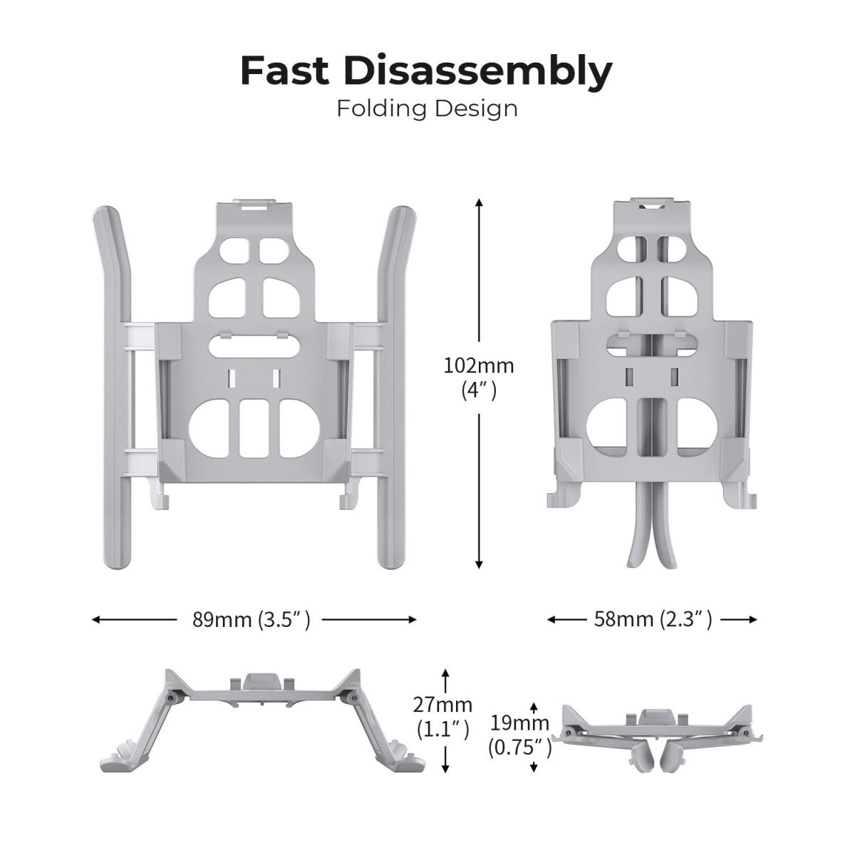 DJI Mini 3 PRO korotettu laskuteline + potkurin törmäyksenestorengas + potkurin rajoitin 3 in 1 setti