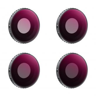 مجموعة فلتر دي جي آي أوزمو أكشن ٣ قطع عالية الوضوح (ND3 + ND4 + ND4 + ND8) مع فيلم أخضر مضاد للانعكاس من جانب واحد