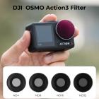 Kit filtri DJI Osmo Action 3 4 pezzi HD (ND4 + ND8 + ND16 + ND32) con pellicola verde antiriflesso su un solo lato