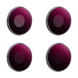 مجموعة فلتر دي جي آي أوزمو أكشن ٣ قطع عالية الوضوح (ND3&PL + ND4&PL+ND8&PL+ND16&PL) مع فيلم أخضر مضاد للانعكاس من جانب واحد