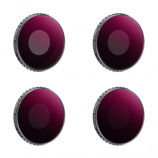 DJI Osmo Action 3 -suodatinsarja 4 kpl HD (ND8&PL+ND16&PL+ND32&PL+ND64&PL) yksipuolisella heijastuksenestoisella vihreällä kalvolla