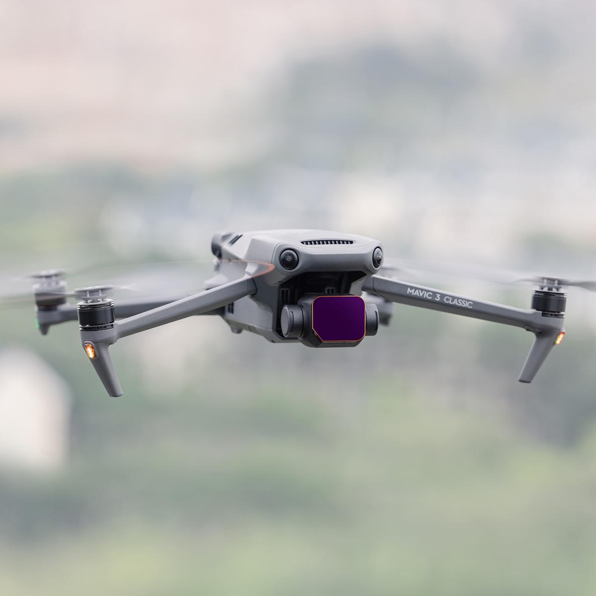 DJI Mavic 3 Classic Filter 4pcs Set (ND8 + ND16 + ND32 + ND64) con pellicola verde antiriflesso su un solo lato impermeabile e antigraffio