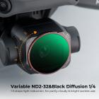 DJI Mavic 3 Classic Variable ND Filters Kit 2 kpl ND2-32+ Black Mist 1/4, yksipuolinen heijastuksenesto vihreä kalvo vedenpitävä ja naarmuuntumaton