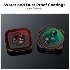 Actionkamerafilter (CPL,ND8,ND16,ND32,ND64,ND1000) seksdelt sett med tre stykker støvsugerklut, høyoppløselig linse, antirefleks grønn film, vanntett og ripebestandig, egnet for GOPOR HERO9 / 10/11