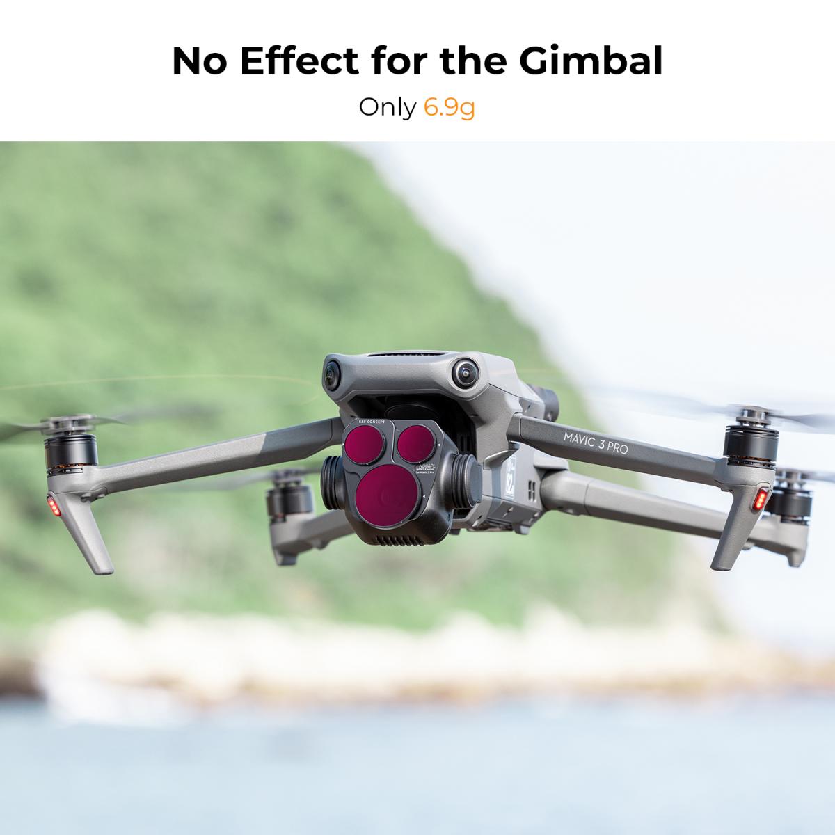 Dronefilter DJI Mavic 3 Pro ND&PL Filter 2-i-1-sett 4 stk (ND8&PL+ND16&PL+ND32&PL+ND64&PL) Multibelagt HD-optisk glass med anti-reflekterende grønt belegg