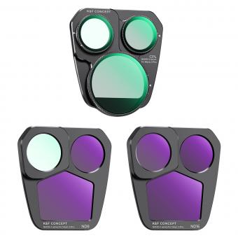 Filtro drone DJI Mavic 3 Pro Kit filtro 3 pezzi (CPL + ND8 + ND16) Vetro ottico multistrato HD con rivestimento verde antiriflesso