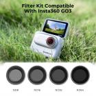 ND8+ND16+ND32+ND64 Kit Filtri Obiettivo Compatibile con Insta360 GO 3, Filtro Protezione Obiettivo Anti-Olio Anti-Graffio Impermeabile