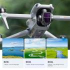 DJI Air 3 ND8, ND16, ND32, ND64 suodattimet 4 kpl sarja, neutraalitiheyssuodatinsarja, 28-kerroksinen monipinnoitettu HD optinen lasisuodatin
