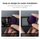 Zestaw filtrów ND K&F Concept Push-in Fit kompatybilny z DJI Osmo Action 5 Pro, ND8, ND16, ND32, ND64, 4 sztuki, filtry optyczne ze szkła optycznego do Osmo Action 3/Action 4, wielowarstwowe