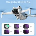 K&F Concept CPL & ND filtersæt til DJI Mini 4 Pro 6 Pack (CPL, ND8, ND16, ND32, ND64 & ND128)