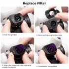 DJI Mini 4 Pro ND Filter 6 stk sæt (ND4+ND8+ND16+ND32+ND64+ND1000) med enkeltsidet antirefleks grøn film