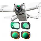 K&F Concept VND + UV +CPL-filtersæt til DJI Mini 4 Pro 4-pak ND2-32 (1-5 stop)+ND32-512 (5-9 stop)+CPL+UV-linsefilter med 28 lag nano-coating