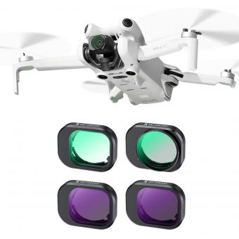 K&F Concept ND / UV / CPL-filtresæt til DJI Mini 4 Pro 4 Pack (CPL, UV, ND8 & ND16)