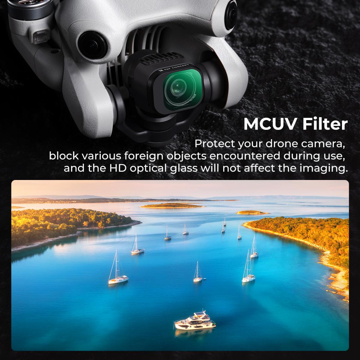 K&F Concept Mini 4 Pro Filterset 4 Stuks CPL + UV + ND8 + ND16 Filter Compatibel met DJI Mini 4 Pro
