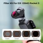 K&F Concept ND & polarisatorfilter för DJI Osmo Pocket 3, Magnetic 2 in 1 ND8/PL+ND16/PL+ND32/PL+ND64/PL Filter 4-pack Kit 28-lagers nanobelagt HD optiskt glas