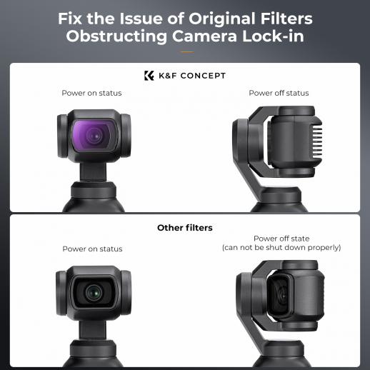 Set 4 Filtri Magnetici MINGVEN Per DJI Osmo Pocket 3 – Grandangolare, CPL, Black Diffusion 1/4 E VND3-7 Stop + Kit Pulizia