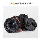 62 mm Snap-On Center Pinch Lens Cap 4 i 1 med Anti-Loss Keeper Leash Kompatibel med Nikon, Canon, Sony, Fujifilm kameralinser
