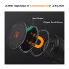 Kit de Filtres CPL + ND8 + ND64 + Bague + Bouchon 77mm | Système Magnétique & Verre HD & Revêtement 28 Couches | Parfait pour Paysage