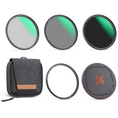 55 mm Magnetfilter Kit (CPL+ND8+ND64) med Adapterring & Skyddskapsel | Höghållbar Design + Snabbbytestechnik  Nano-Xcel Serien