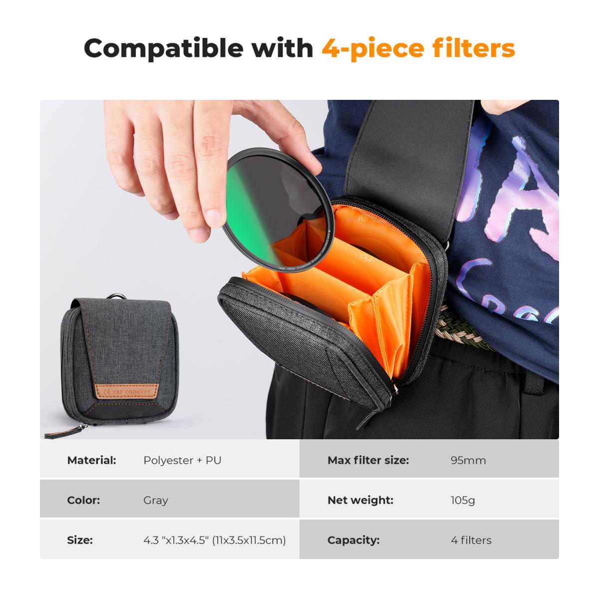 Magnetisk Filtersett 49 mm CPL+ND8+ND64 med Magnetisk Adapterring og Objektivdeksel, Filterpose med Magnetisk Hurtigbyttesystem Nano X-Serien