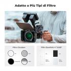K&F Concept Mini Matte Box Lite, Bandiera Superiore Fibra di Carbonio con 2 Vassoio Filtro 4''x5,65" per DSLR e Fotocamere Mirrorless con Anello Adattatore Circolare 67/72/77/82/95mm