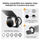 طقم صندوق غير لامع متوافق مع فلترين مربعين مقاس 4 × 5.65 بوصة يتضمن حلقات محول 67/72/77/82/95 مم من سلسلة Nano-Xcel