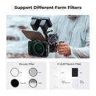 طقم صندوق غير لامع + فلتر مربع ND8 متوافق مع فلترين مربعين مقاس 4 × 5.65 بوصة يتضمن حلقات محول 67/72/77/82/95 مم من سلسلة Nano-Xcel