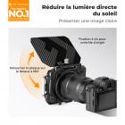 Kit Matte Box + filtre carré ND4 + ND32 compatible avec deux filtres carrés 4x5,65" Comprend des anneaux adaptateurs 67/72/77/82/95 mm Série Nano-Xcel
