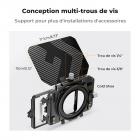 Kit Matte Box + filtre carré ND4 + ND32 compatible avec deux filtres carrés 4x5,65" Comprend des anneaux adaptateurs 67/72/77/82/95 mm Série Nano-Xcel